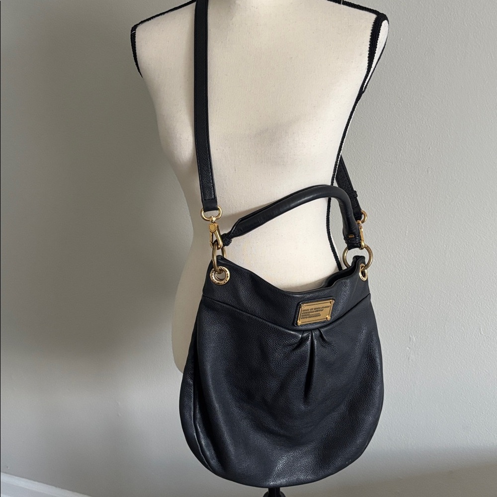 MARC by Marc Jacobs Classic Hillier Hobo Bag, Black Leather
